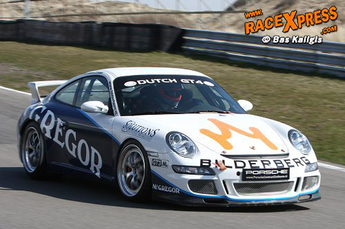 Paul van Splunteren en Bas Schothorst in Porsche 997 GT4 